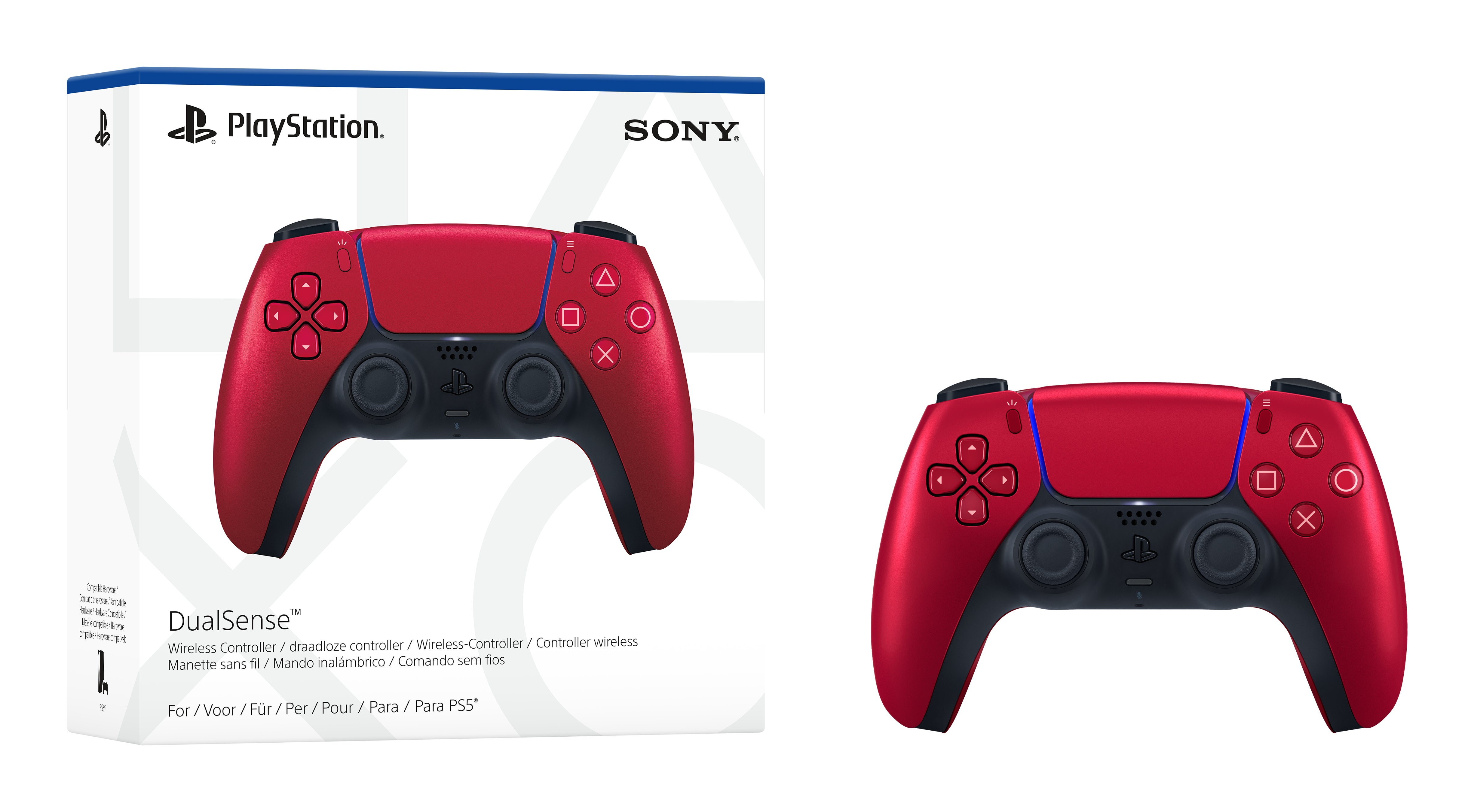 Sony Den trådlösa DualSense-handkontrollen Volcanic Red V2