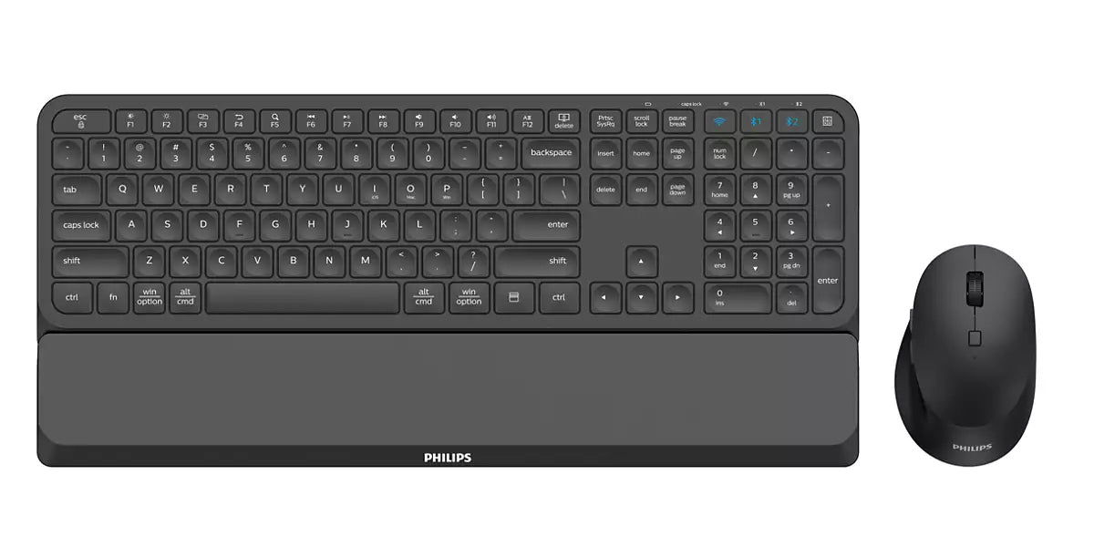 Philips 6000 series SPT6607B/21 tangentbord Mus inkluderad Universal Trådlös RF + Bluetooth Svart
