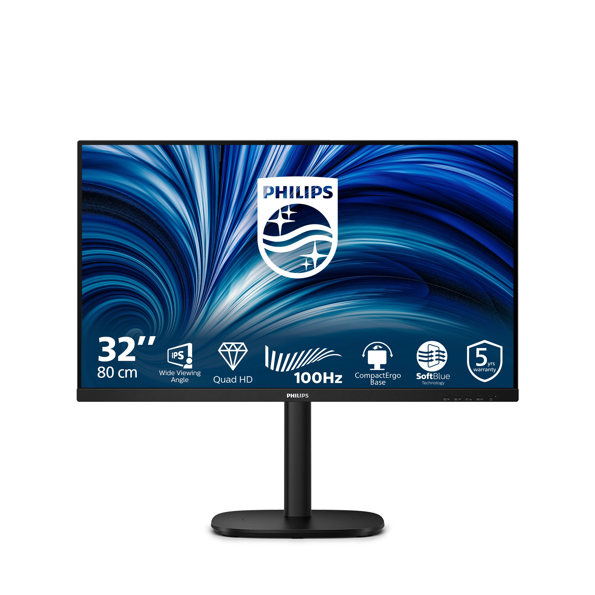 Philips 3000 series 32B2N3500/00 platta pc-skärmar 80 cm (31.5") 2560 x 1440 pixlar Quad HD LCD Svart