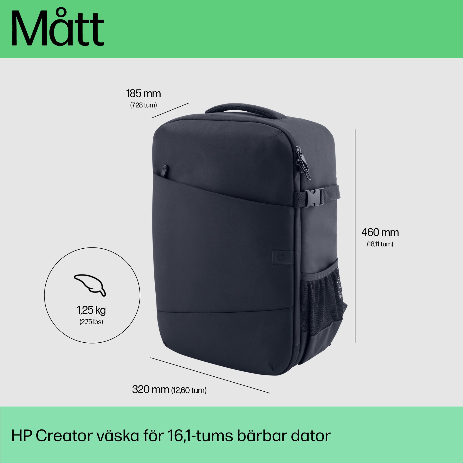 HP Creator-ryggsäck för 16,1 tum bärbar dator