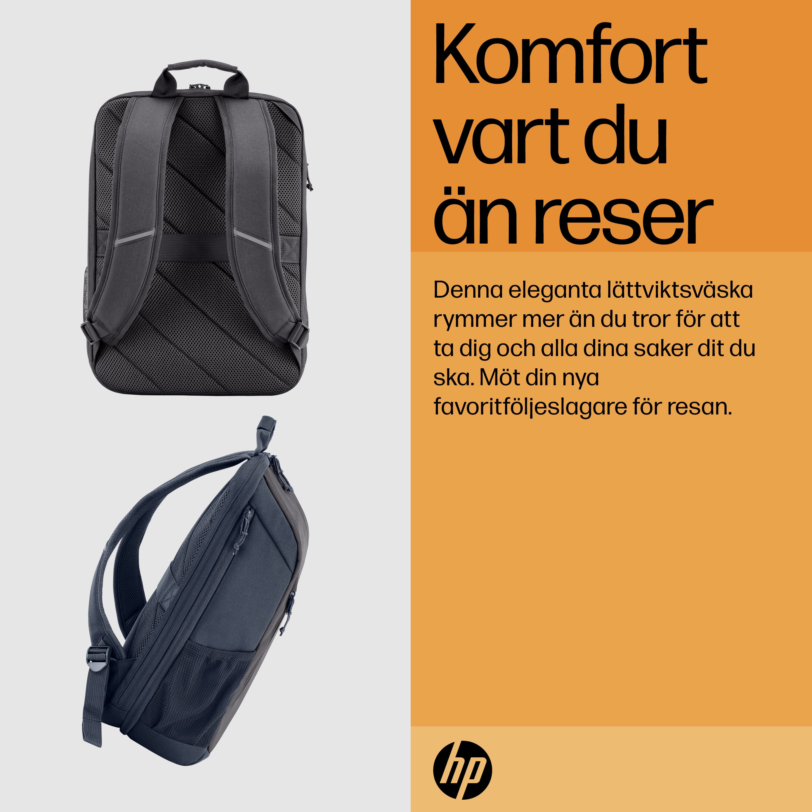 HP Travel 18 liter ryggsäck för 15,6-tums bärbar dator i Blue Night