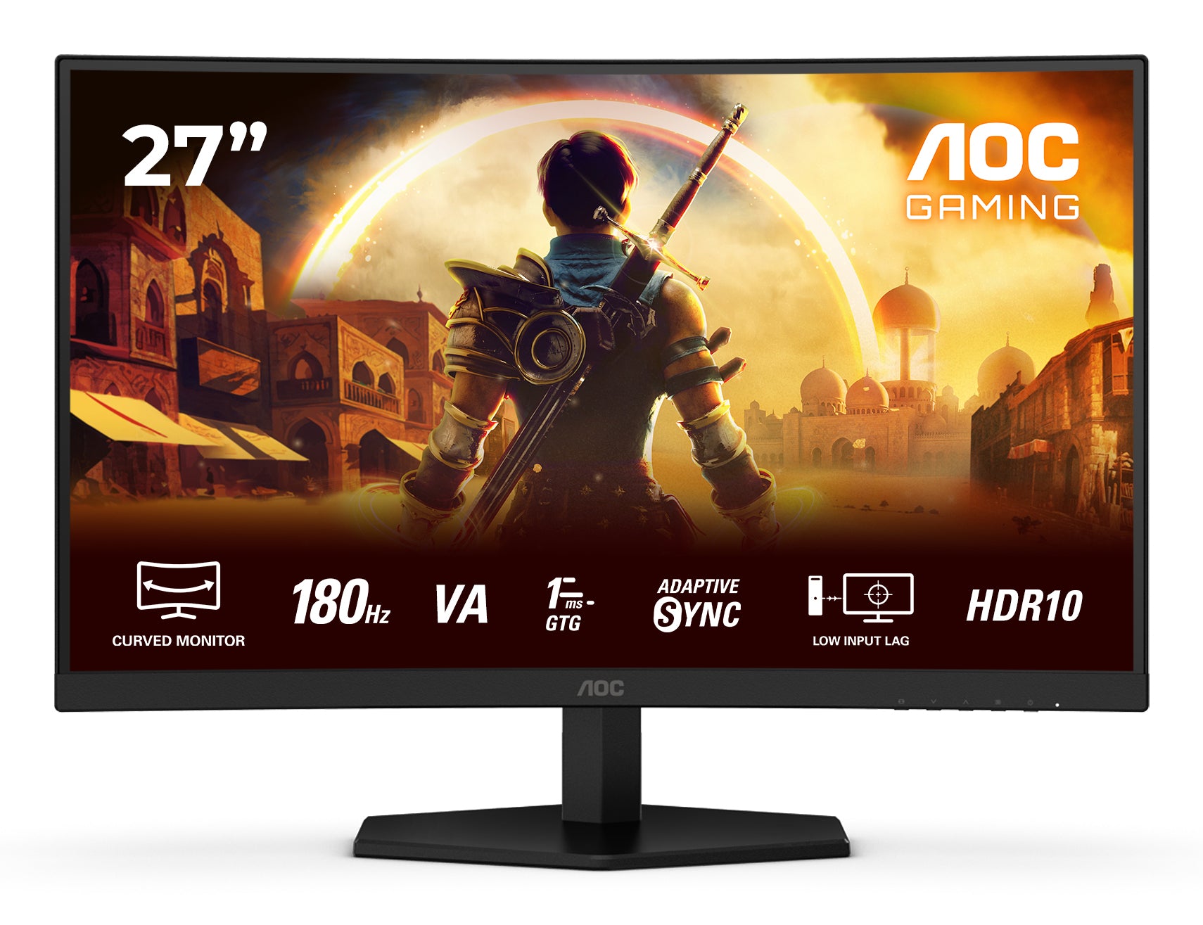 AOC G4 27G4HRE platta pc-skärmar 68,6 cm (27") 1920 x 1080 pixlar Full HD LED Svart, Röd