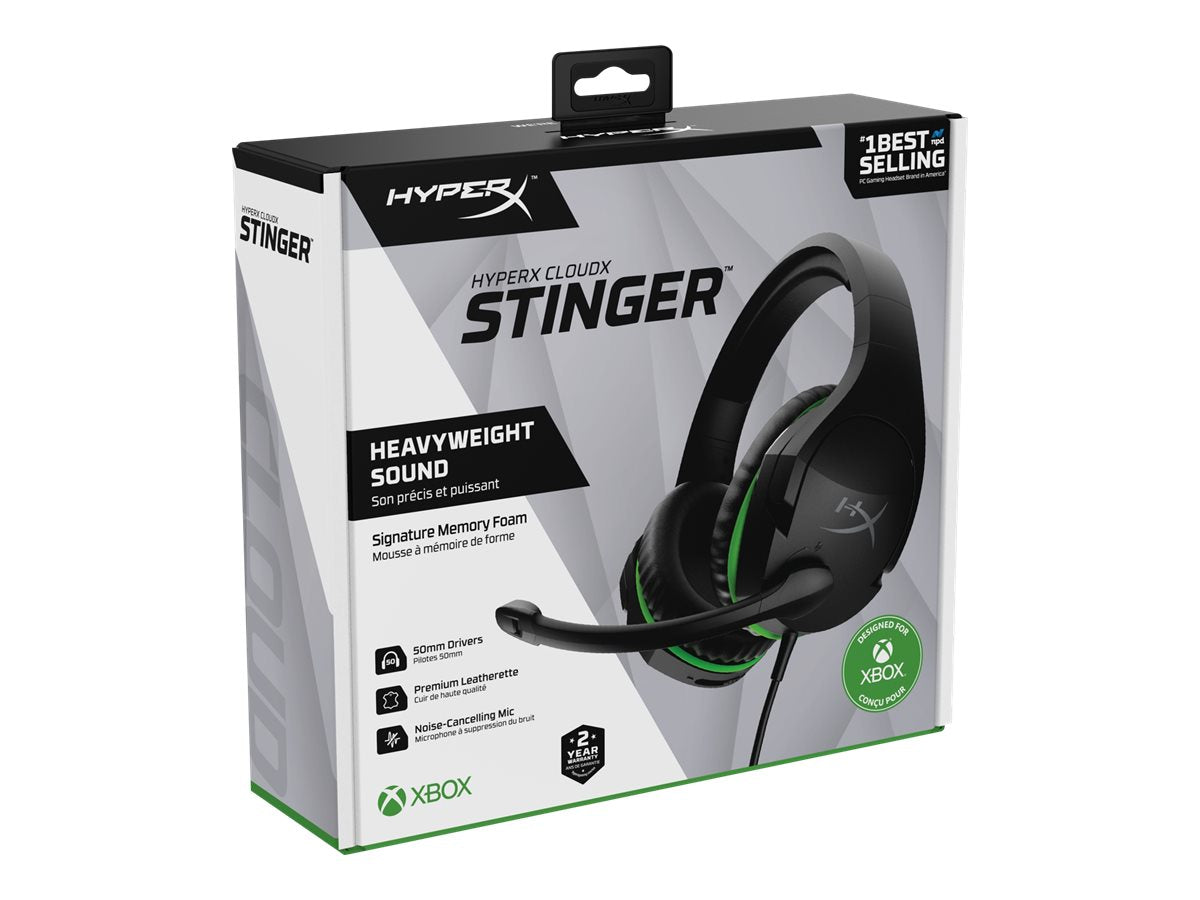 HyperX Cloud Stinger Trådbundna Hörlurar Svarta Gröna