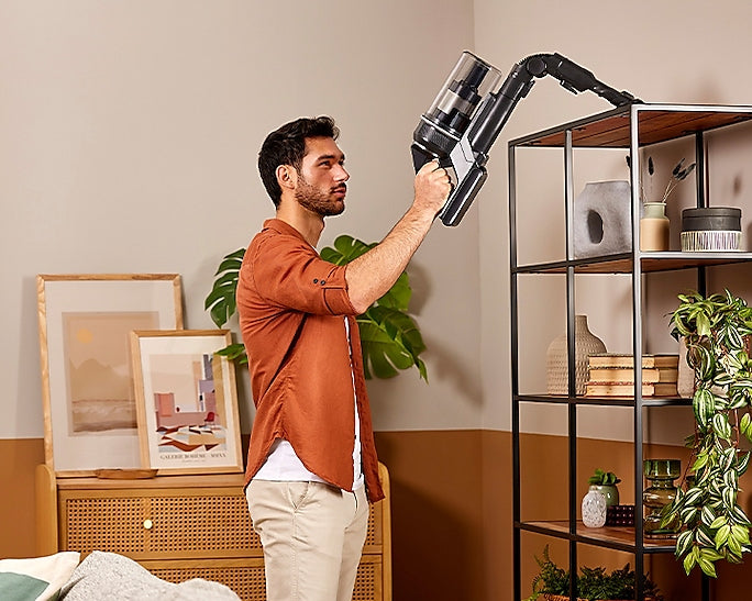 Samsung VS20C8524TB Skaftdammsugare, 2-i-1 Batteri Torr Allergifilter, UltraFine Utan påse 510 W Svart, Blå