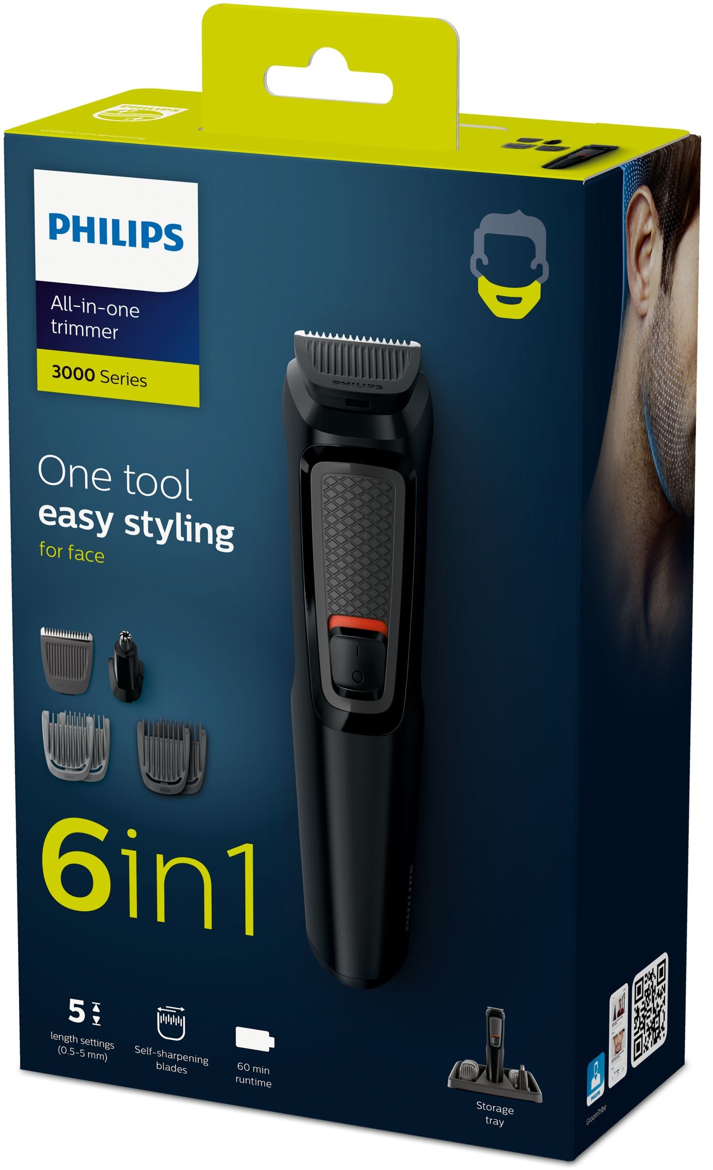 Philips MULTIGROOM Series 3000 MG3711/15 skägg/hår trimmer Svart Nickel-metallhydrid (NiMH)