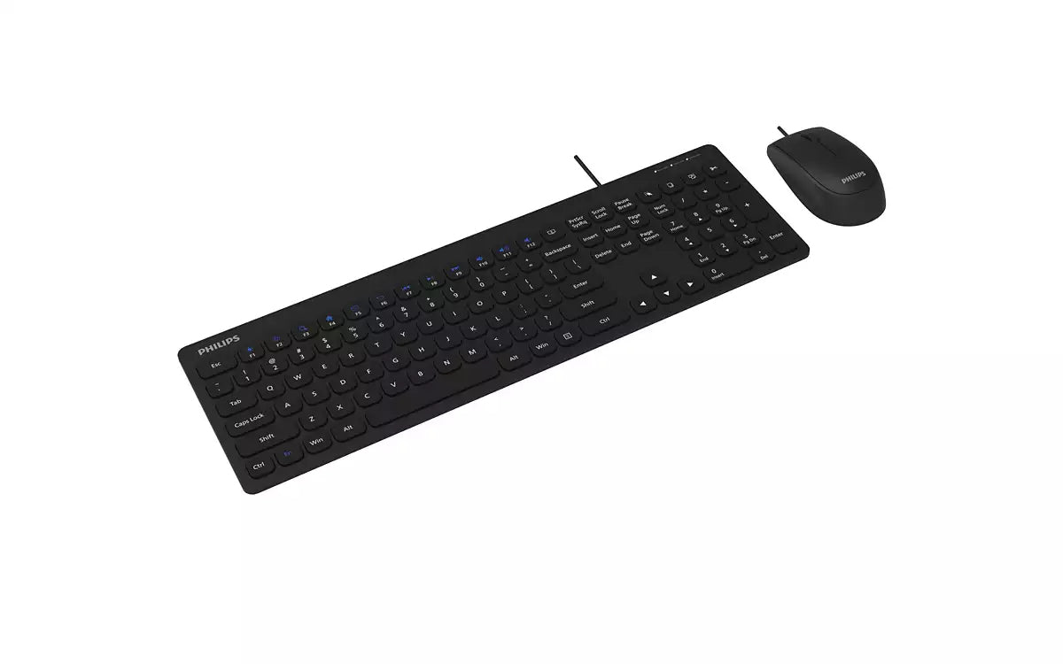 Philips 2000 series SPT6207BL/00 tangentbord Mus inkluderad Universal USB QWERTY Engelsk Svart