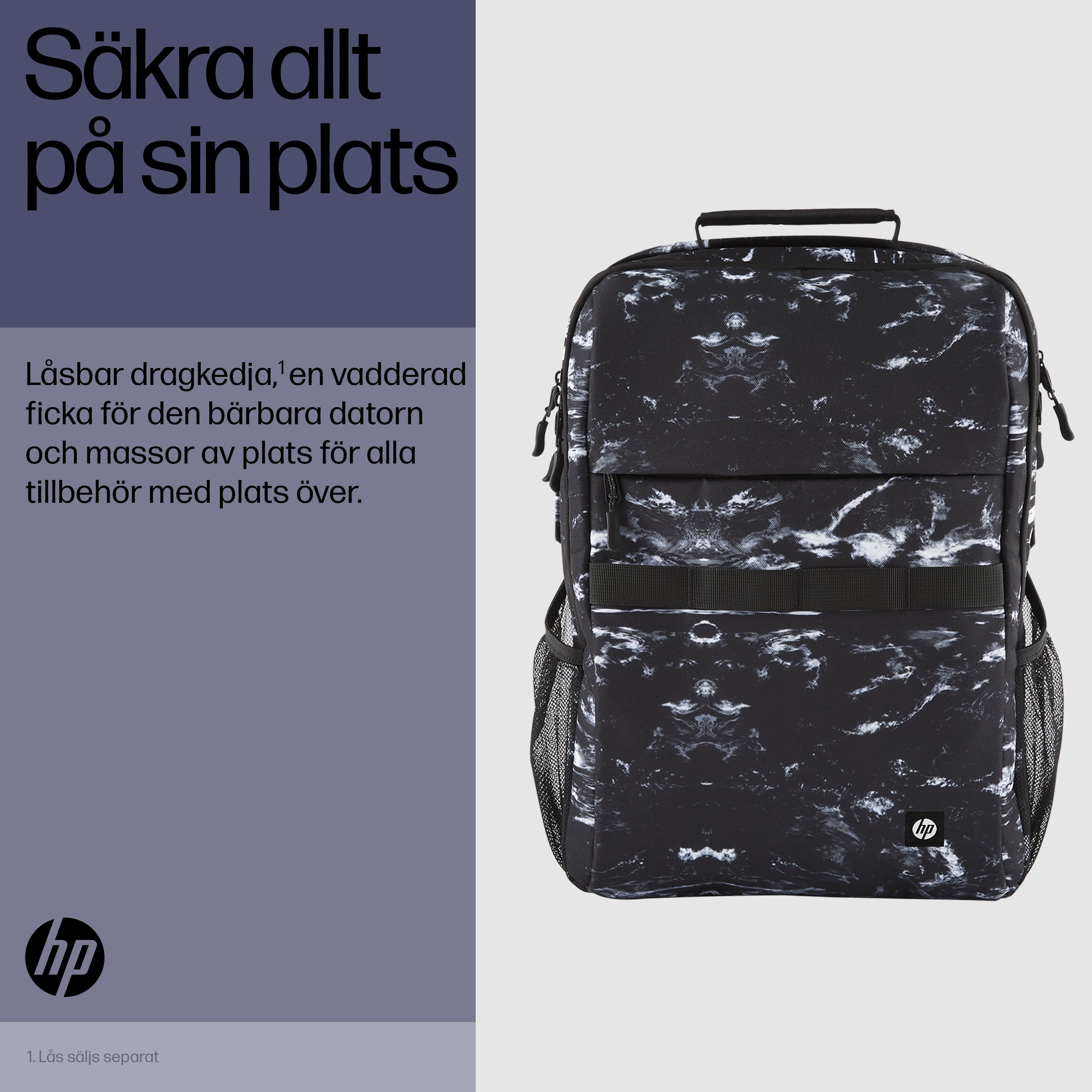 HP Campus XL ryggsäck i Marble Stone