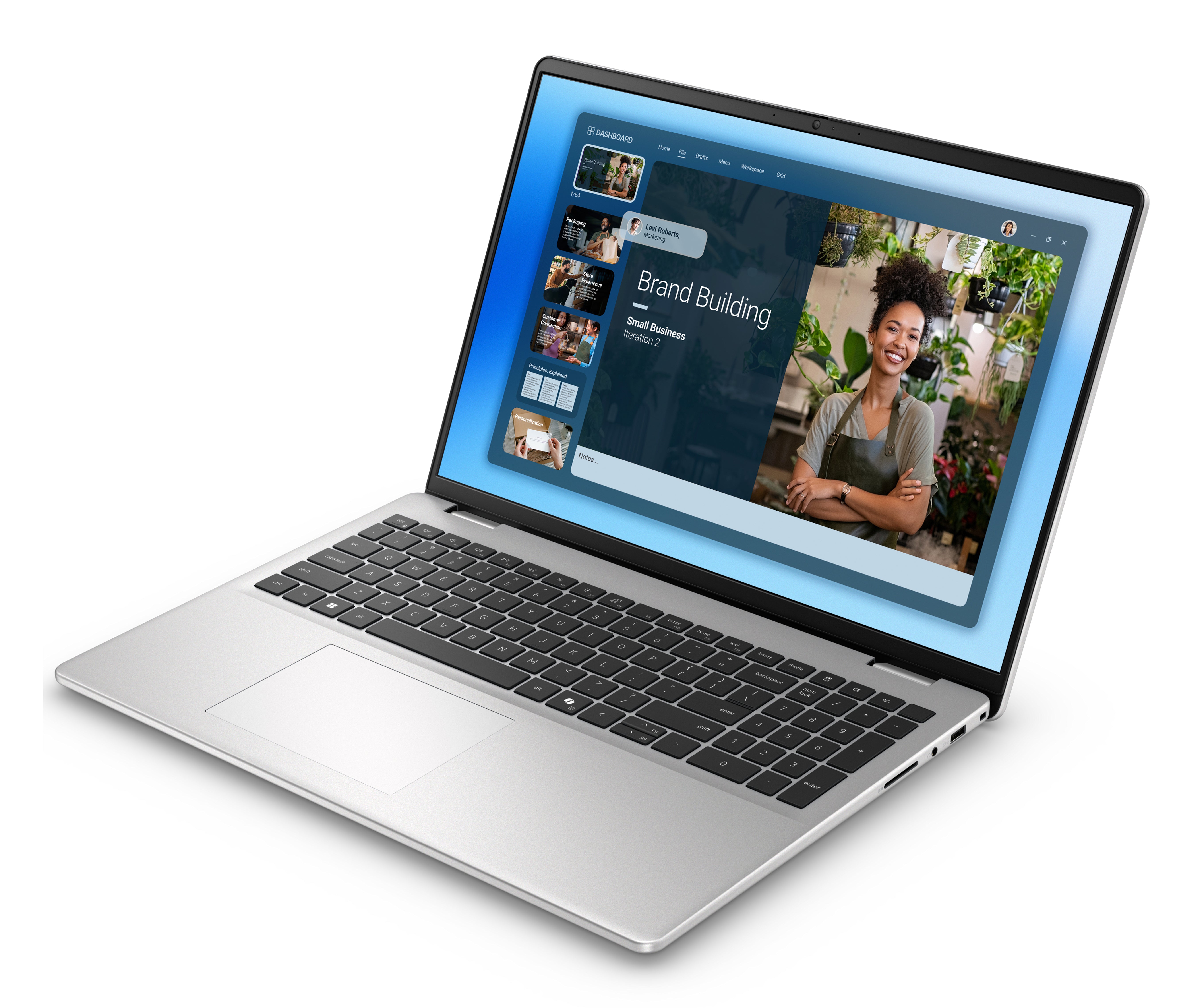 DELL DC16251 Intel Core 7 150U Bärbar dator 40,6 cm (16") Full HD+ 32 GB DDR5-SDRAM 1 TB SSD Wi-Fi 6E (802.11ax) Windows 11 Home Platina, Silver