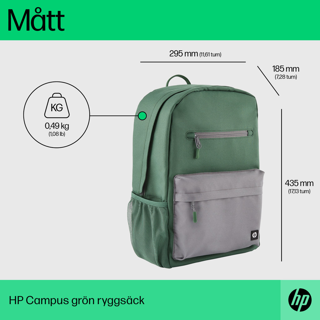 HP Campus grön ryggsäck