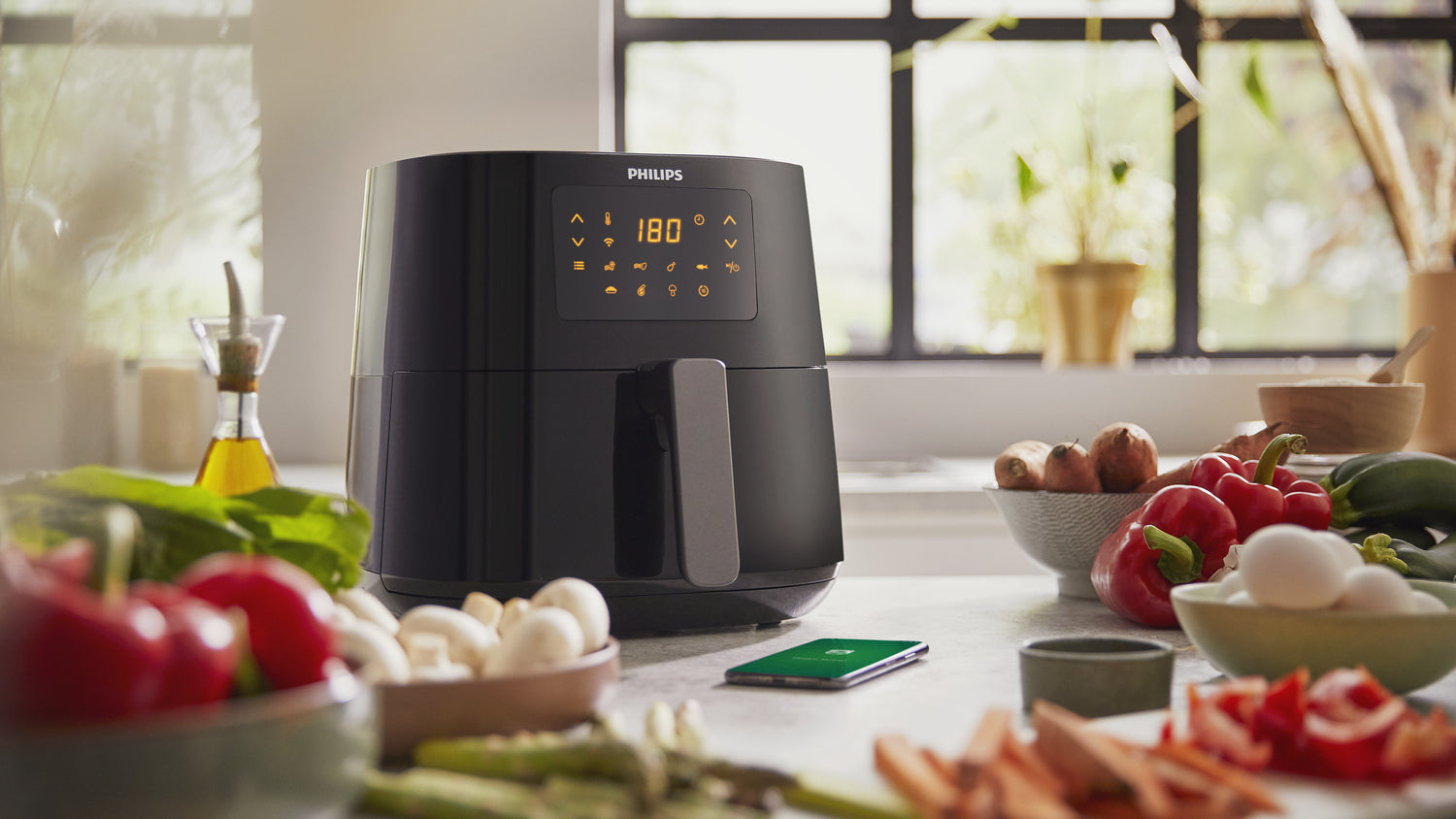 Philips Essential Airfryer HD9280/70 5000 XL Ansluten
