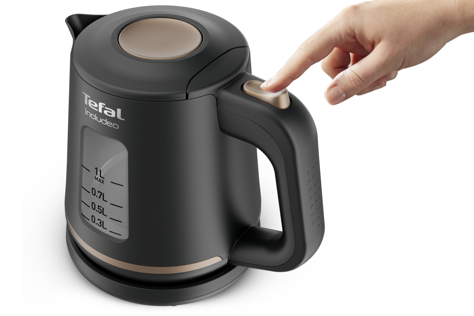 Tefal Includeo KI5338 vattenkokare 1 l 2400 W Svart