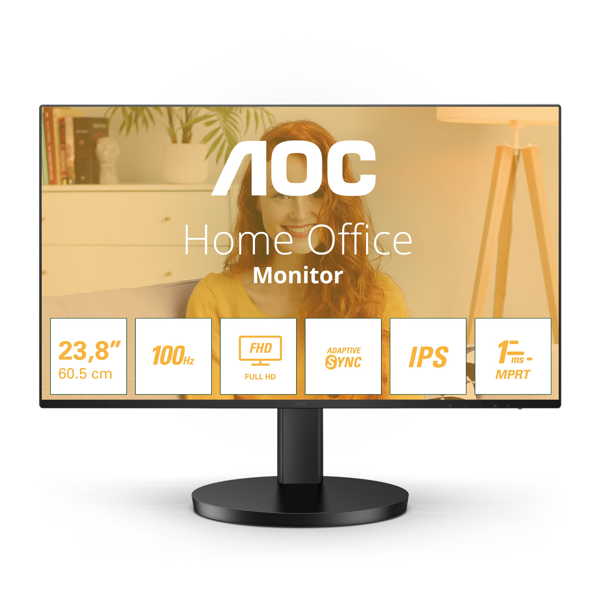 AOC 24B3HA2 platta pc-skärmar 60,5 cm (23,8") 1920 x 1080 pixlar Full HD LED Svart