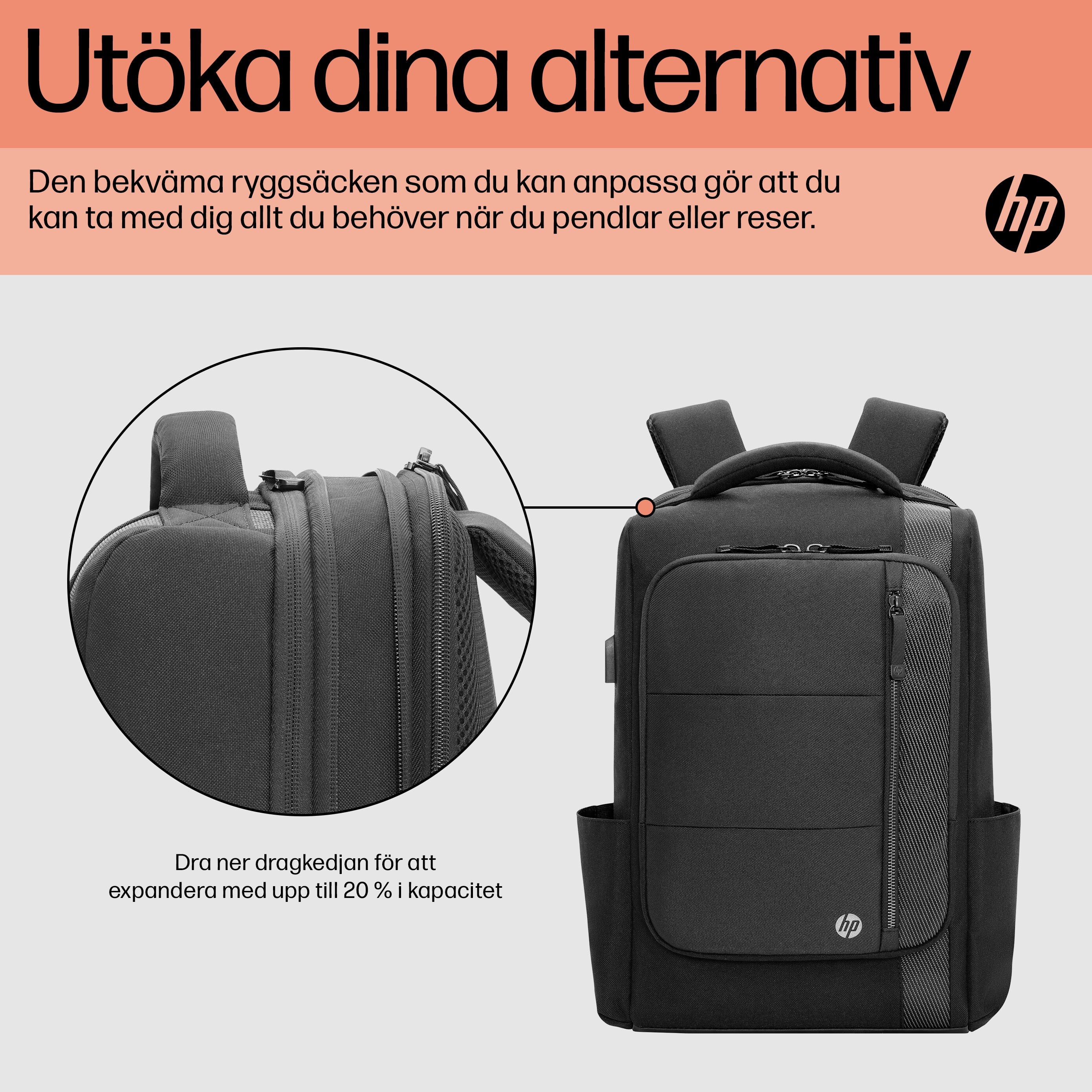 HP Renew Executive-ryggsäck för 16 tum bärbar dator