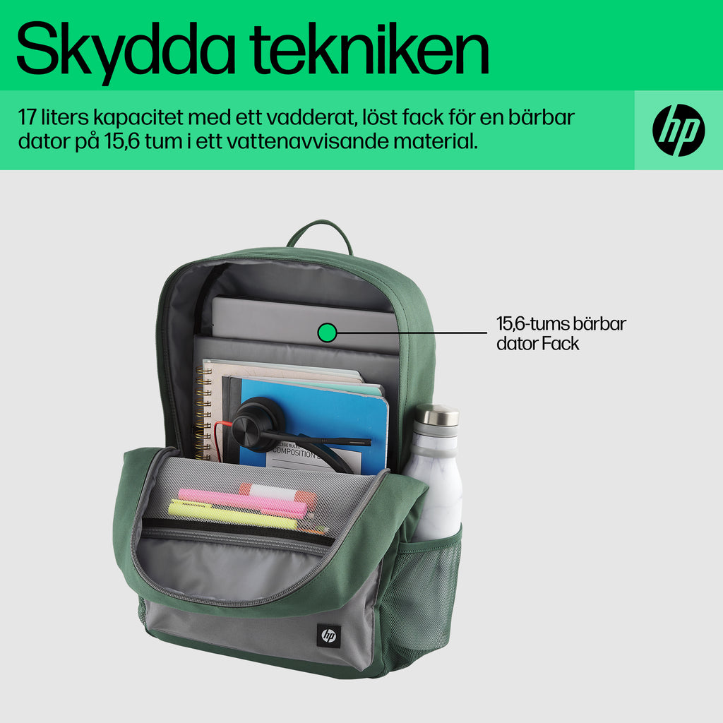 HP Campus grön ryggsäck