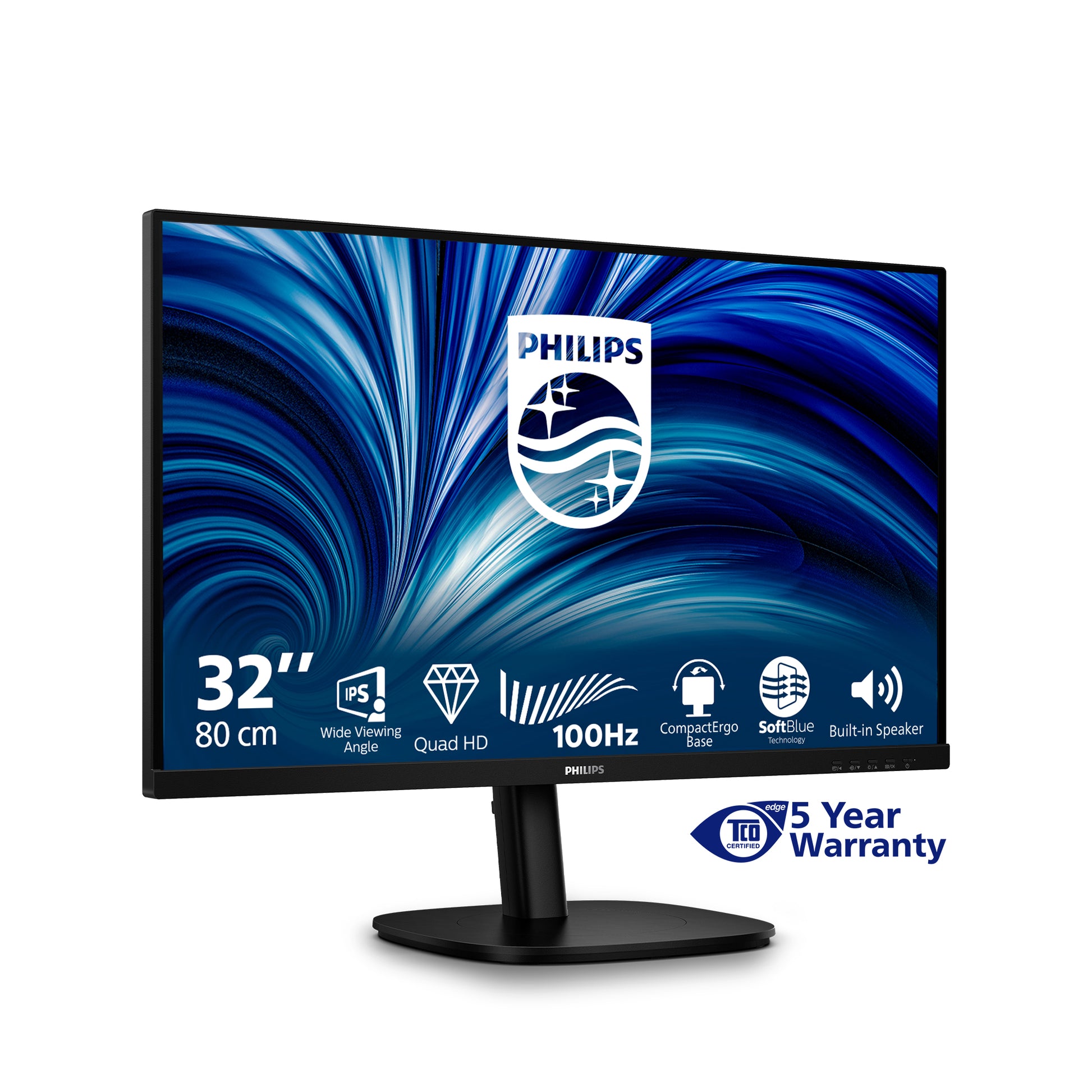 Philips 3000 series 32B2N3500/00 platta pc-skärmar 80 cm (31,5") 2560 x 1440 pixlar Quad HD LCD Svart