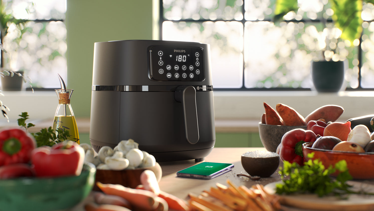 Philips 5000 series Airfryer HD9285 5000 XXL ansluten
