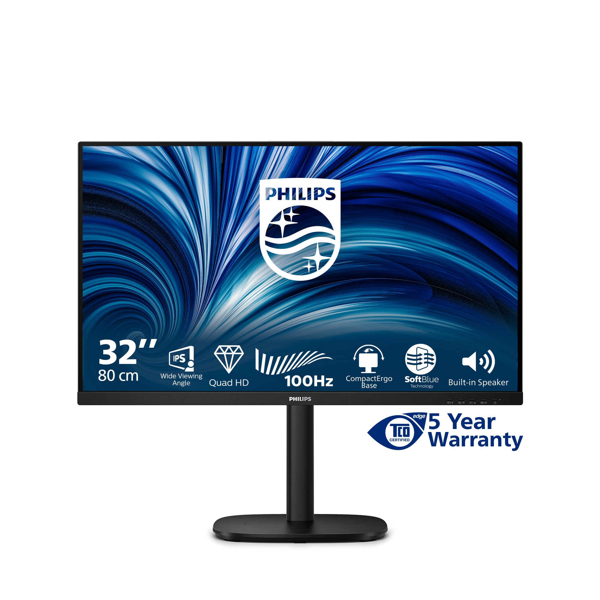 Philips 3000 series 32B2N3500/00 platta pc-skärmar 80 cm (31.5") 2560 x 1440 pixlar Quad HD LCD Svart