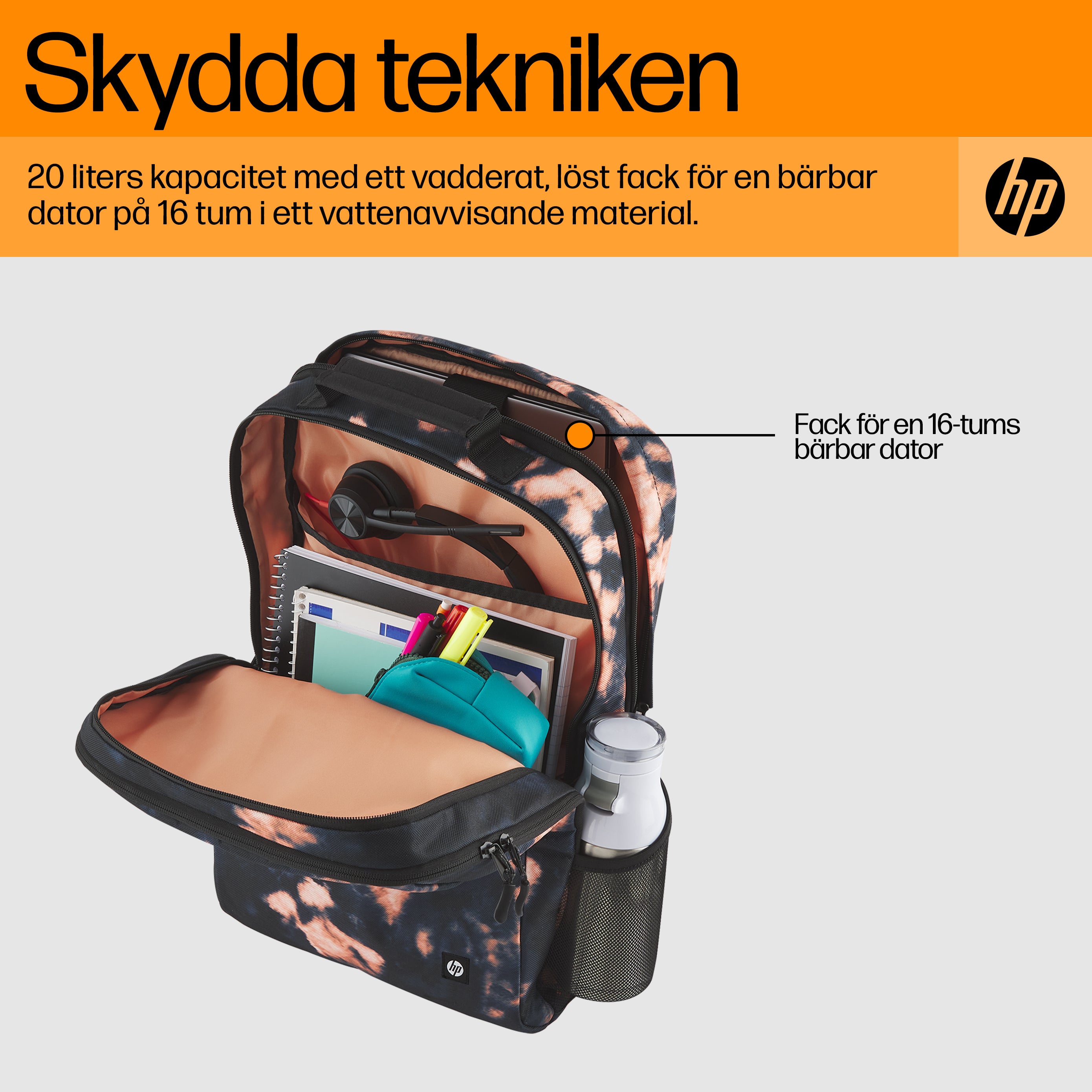 HP Campus XL ryggsäck i Tie Dye