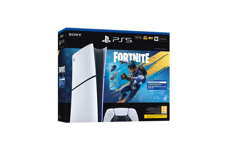 Sony PlayStation 5 Digital Edition - Fortnite Flowering Chaos Bundle 825 GB Wi-Fi Sort, Hvid